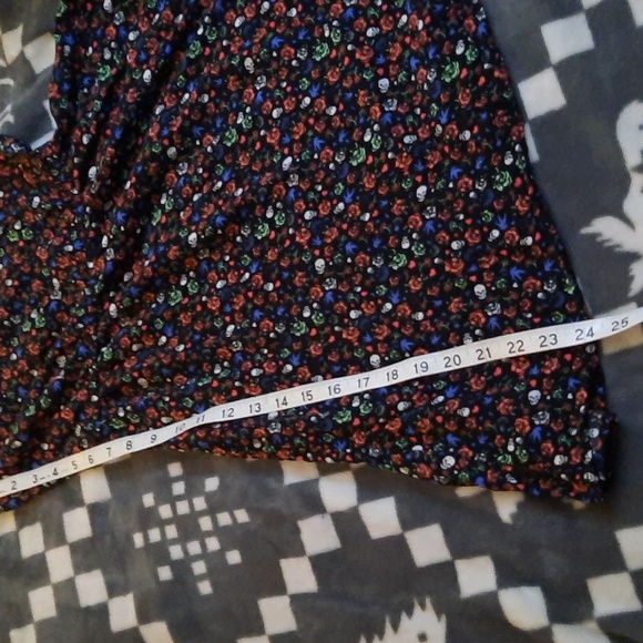 H&M Divided Skull Rose Print Adjustable Spaghetti Strap Dress Size 4 - Picture 5 of 8